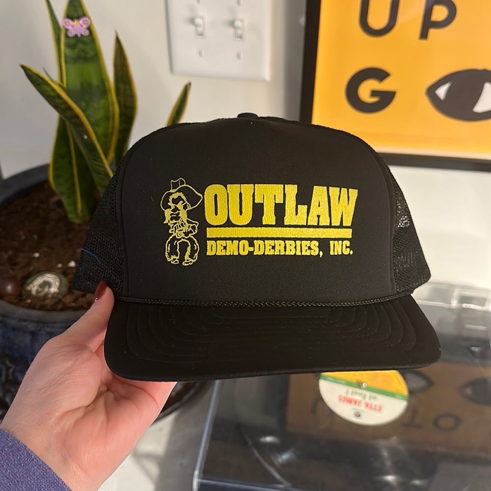 🧢 Vintage Outlaw Demo-Derbys Trucker Hat | Racing Workwear Snapback Cap